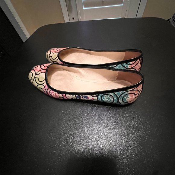 Coach portia size 8.5M multicolored ballet flat square toe - Picture 5 of 10